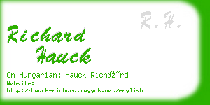 richard hauck business card